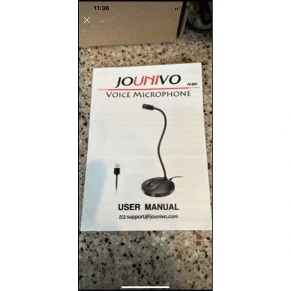NEW IN BOX JOUNIVO JV-601 Microphone for PC / MAC laptop LED ZOOM - Picture 3 of 9